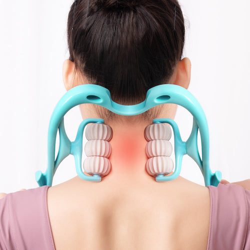 Masajeador de cuello manual con rodillos 360° – imagen 1